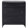 Stancil Industrial Loft Black Night Iron 3 Drawer Nightstand