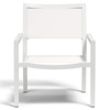 Jace Industrial Grey Performance Sling Outdoor Lounge Arm Chair