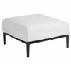 Havana Performance Cushion Black Frame Cane Square Outdoor Ottoman