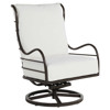 Carmel French Slate Grey Aluminum Swivel Outdoor Lounge Chair