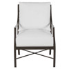 Monaco French Slate Grey Aluminum Outdoor Lounge Arm Chair