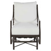 Monaco French Slate Grey Aluminum Spring Outdoor Lounge Chair