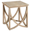 Eloise French Country Brown Wood Square End Table