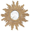 Worlds Away Versailles Hollywood Regency Gold Sun Antique Wall Mirror