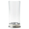 MATCH Modern Pewter Base Clear Crystal Highball Glass