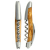 Forge de Laguiole Modern Silver Stainless Steel Olive Wood Handle Corkscrew