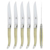 Forge de Laguiole Silver Stainless Steel Acrylic Handle 6 Piece Steak Knife Set