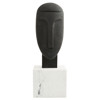 Isa Industrial Loft Black Ricestone White Marble Bust Sculpture