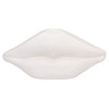 Mavery Modern White Cement Lip Sculpture