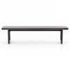 Judith Industrial Loft Black Stone Outdoor Dining Bench