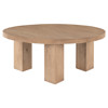 Kinslee Modern Classic Light Brown Wood Round Coffee Table