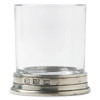 MATCH Modern Pewter Base Clear Crystal Neat Shot Glass