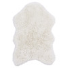 Woolly Modern White Wool Shag Washable Rugs - 2'5"x3' 7"