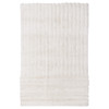 Dunes Modern White Wool Shag Washable Rug - 5'7"x7'10"