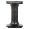 Kyler Industrial Loft Black Aluminum Round Side End Table