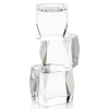 John-Richard Crystal Cubist Modern Classic Clear Crystal Candleholder - Small