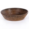 Phil Rustic Lodge Brown Wood Decorative Round Bowl