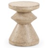 Millie French Country White Composite Side End Table