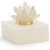 Vivienne Regency Natural White Crystal Alabaster Decorative Box