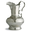 Vintage French Silver Pewter Fluted Pitcher