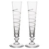 Juliska Amalia Modern Classic Clear Bohemian Flute Glass- Set of 2