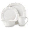 Juliska Berry & Thread Flared Whitewash Ceramic 4 Piece Place Setting