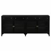 Katren Industrial Matte Black Metal Brass Box Media Cabinet