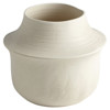 Delphine Modern Classic Matte Cream Ceramic Low Table Vase