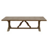Linet French Country Grey Fiberglass Outdoor Rectangular Dining Table - 102"W