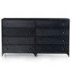 Stancil Industrial Loft Black Iron 8 Drawer Double Dresser
