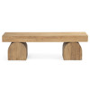 Kara Modern Classic Brown Solid Wood Bench
