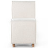 Hobbs Modern Classic Cream Boucle Performance Brown Wood Frame Dining Side Chair