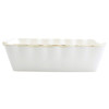 Italian Bakers Modern White Stoneware Rectangular Baking Dish - Small