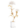 John-Richard Hollywood Regency Gold Avignon Chrysanthemums Ceramic Scuplture