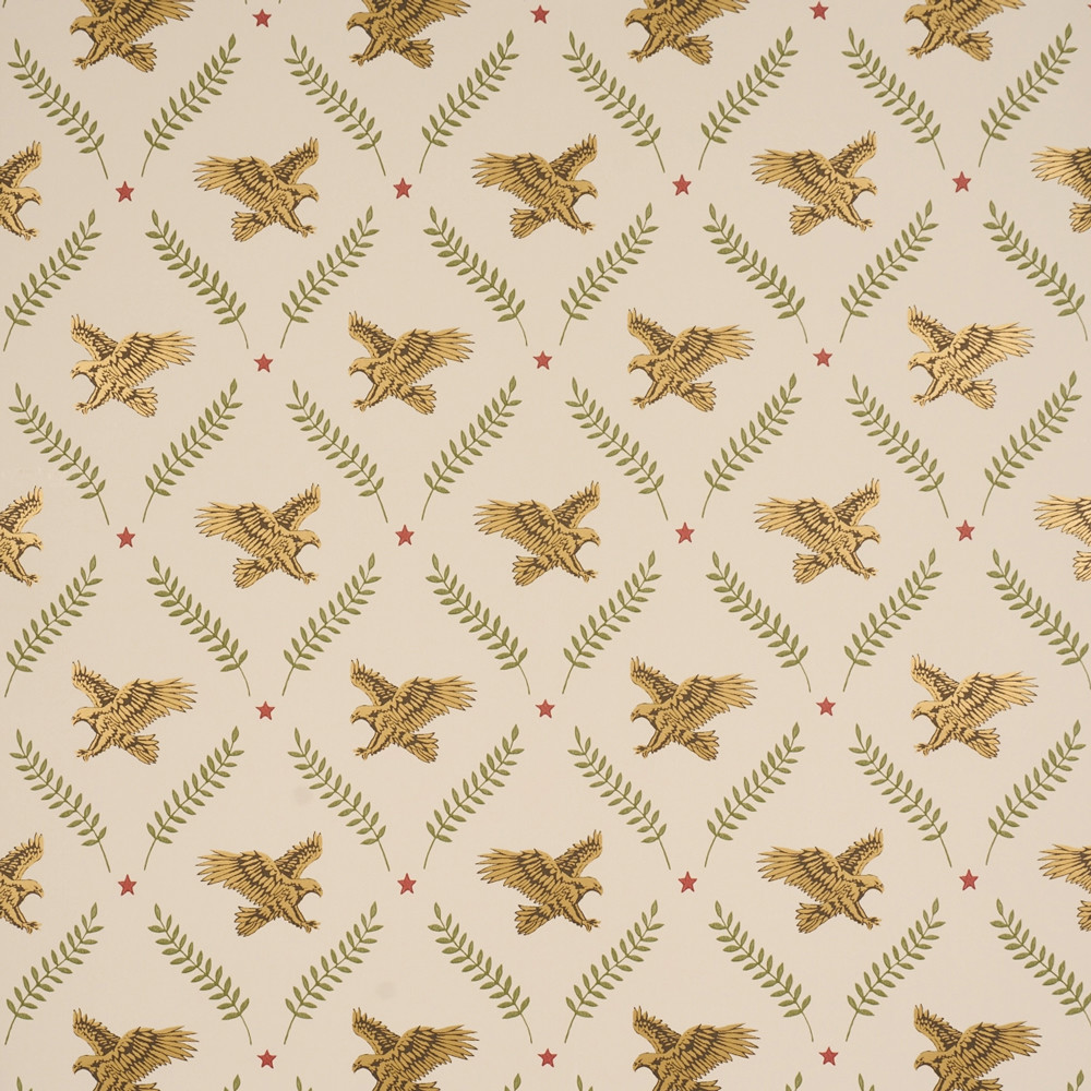 Schumacher Lolaire Traditional Ivory Eagle Wallpaper - Sample