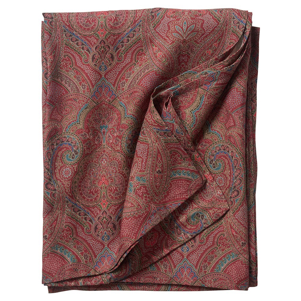 Juliska Paisley Updated Traditional Red Linen Tablecloth