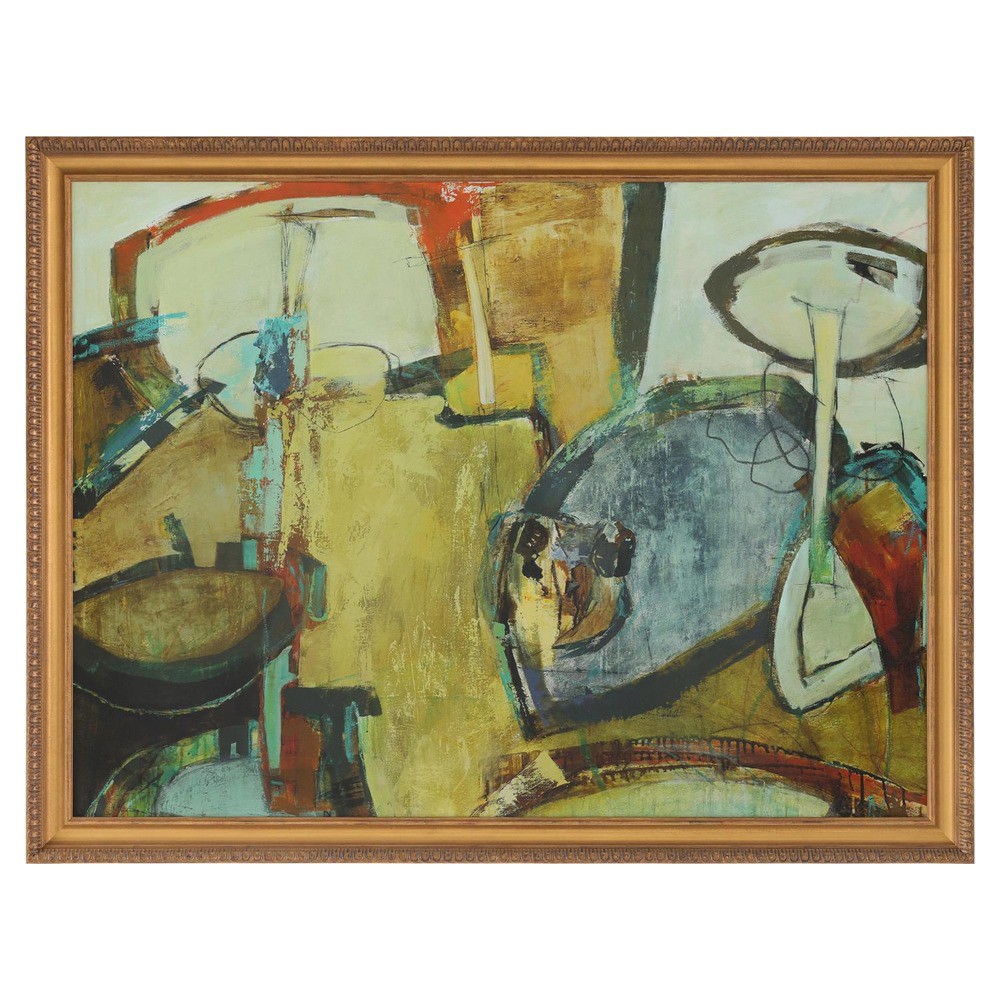John Richard Streets of San Miguel No. 2 Gold Frame Abstract Painting ...