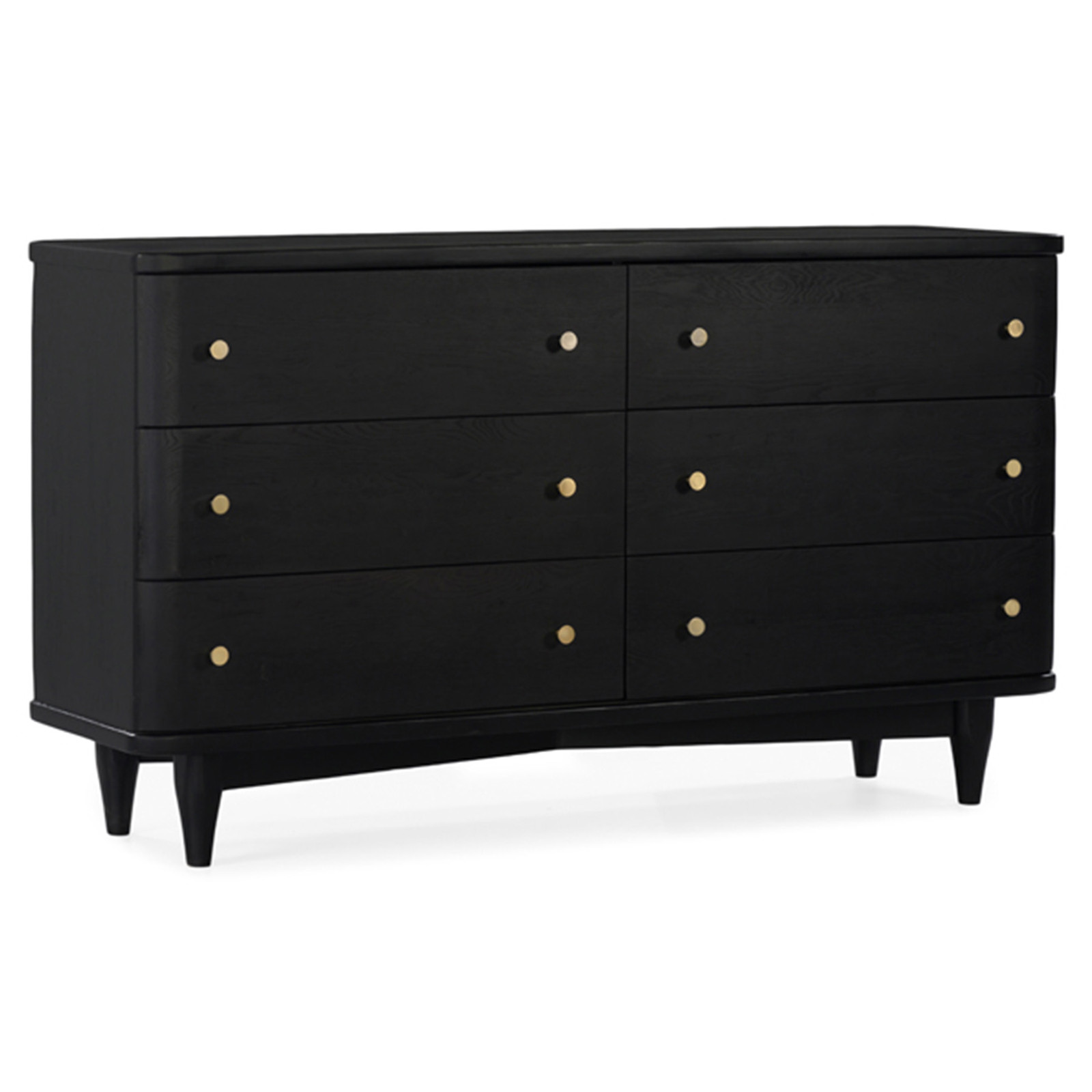 mid century dresser black Stacked in Ceruse Oak flush setup for any space Black Walnut, Sandalwood Solid Wood