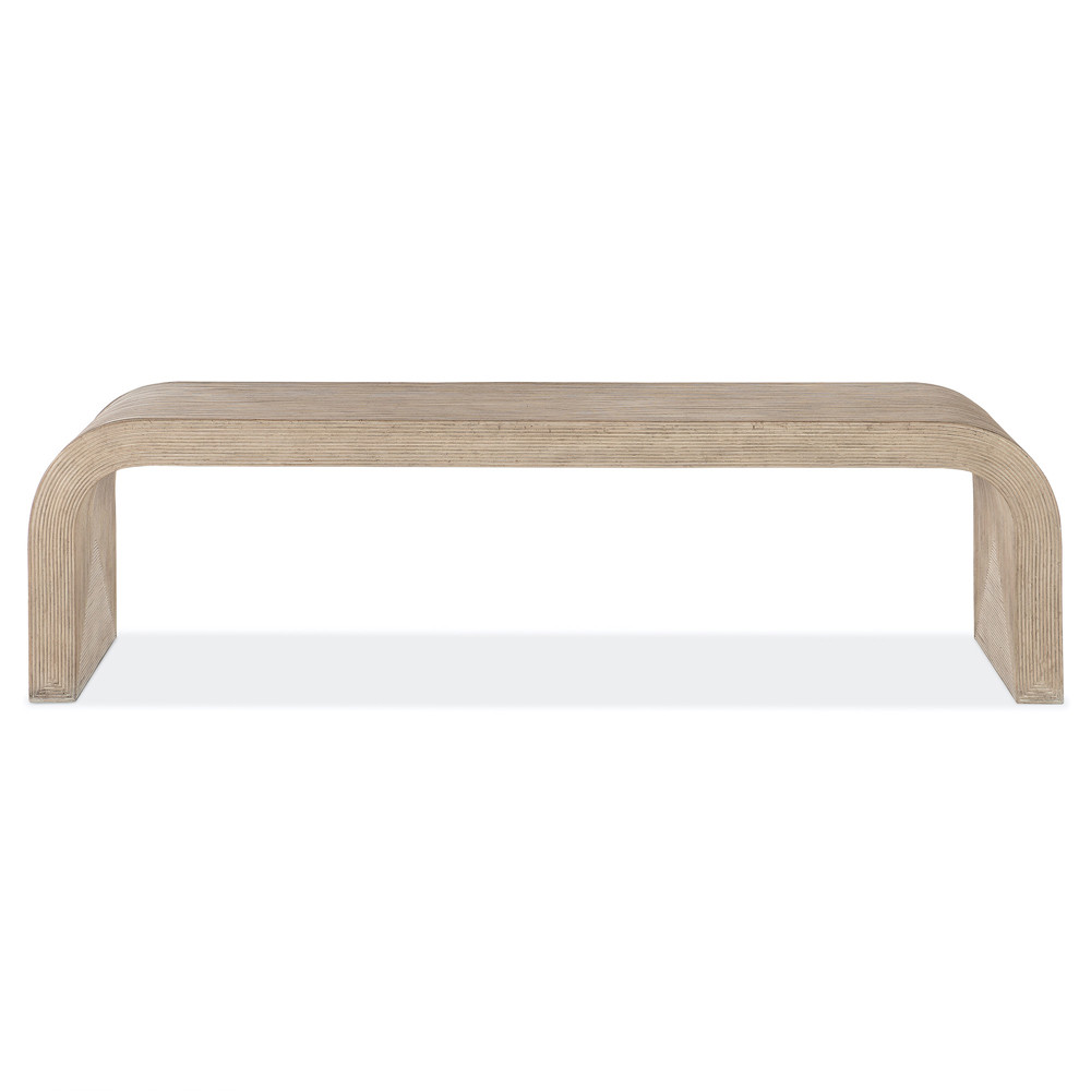 Atkinson Modern Classic Brown Wood Curved Entryway Bench
