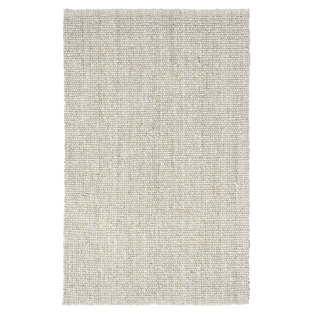 Solid Loop Rug Cole Modern Classic White Solid Loop Jute Rug - 5'x8'
