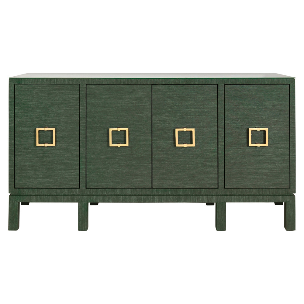 Worlds Away Effie Green Grasscloth Buffet