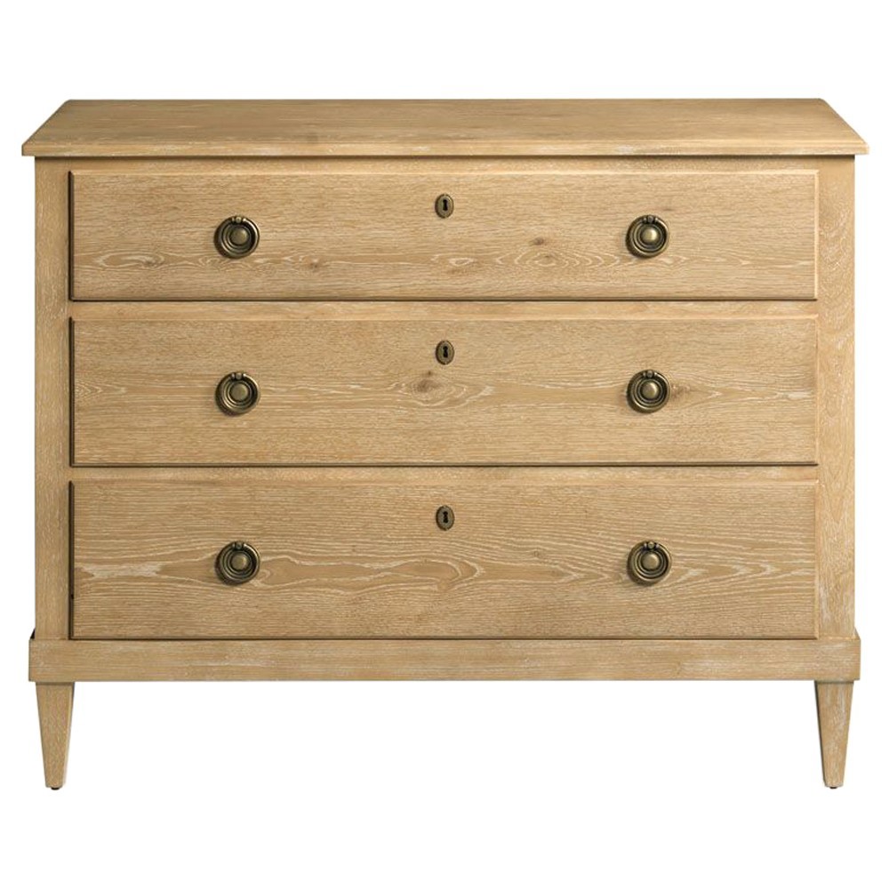 Adams French Country Brown Wood Bachelor Chest Dresser