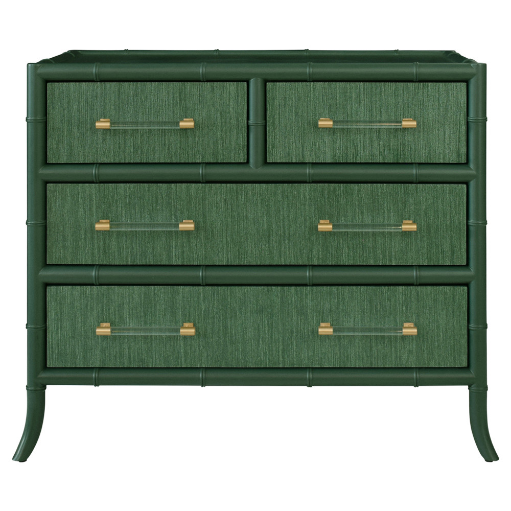green bamboo dresser Worlds Away Beckett Modern Classic Grasscloth Chest Vintage dresser
