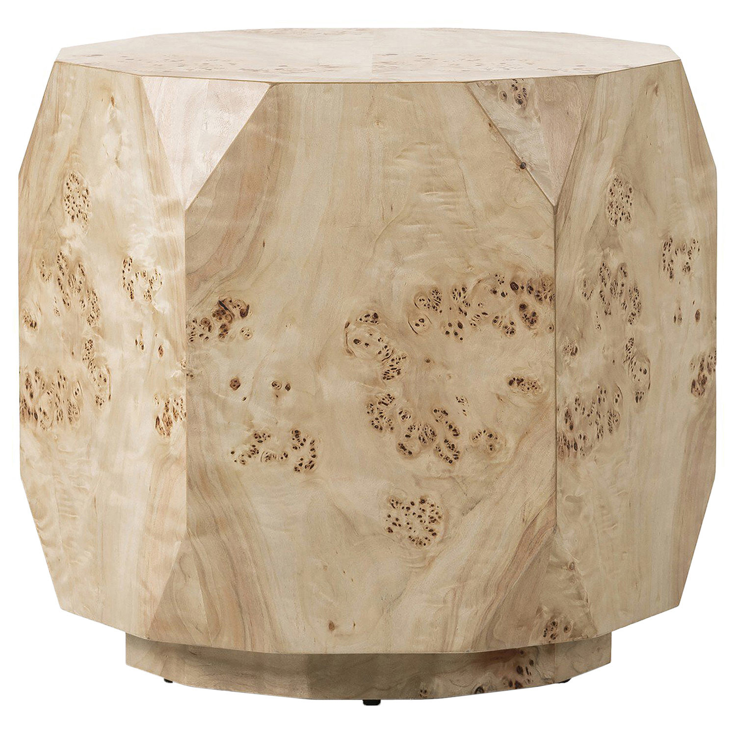 新品未使用 bush de brunt E-table タン tan Daphne Modern Classic Light Brown Burl Wood End Table
