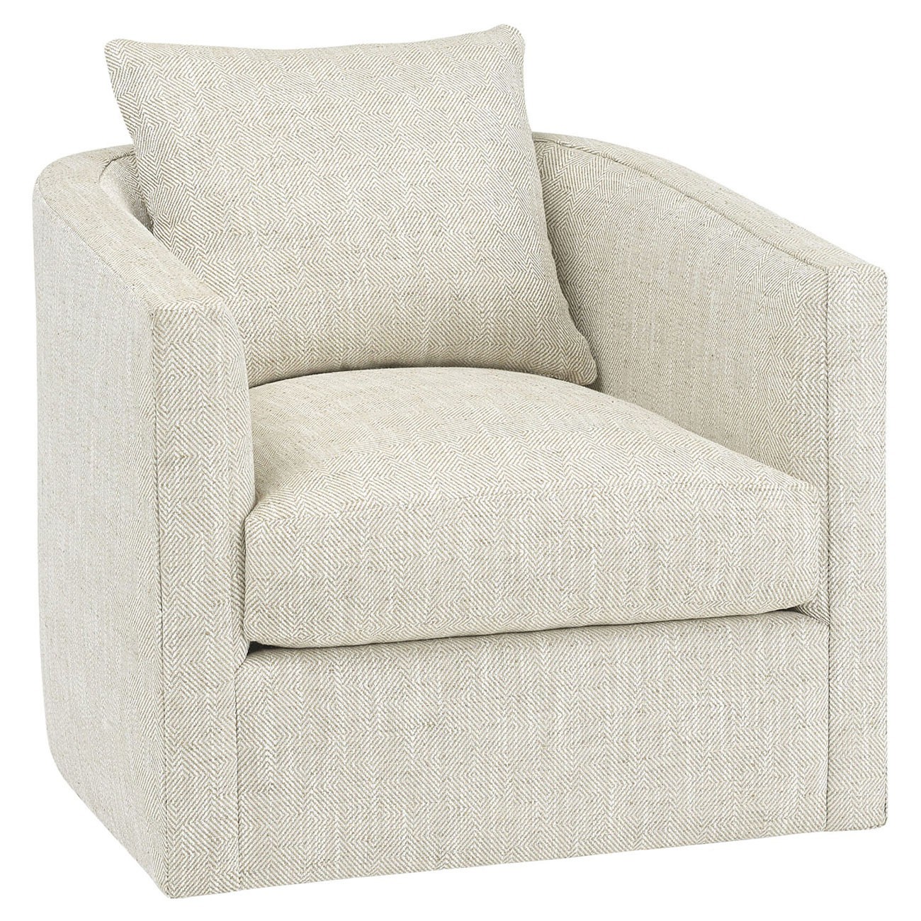 Libena Modern Classic Latte Swivel Barrel Chair