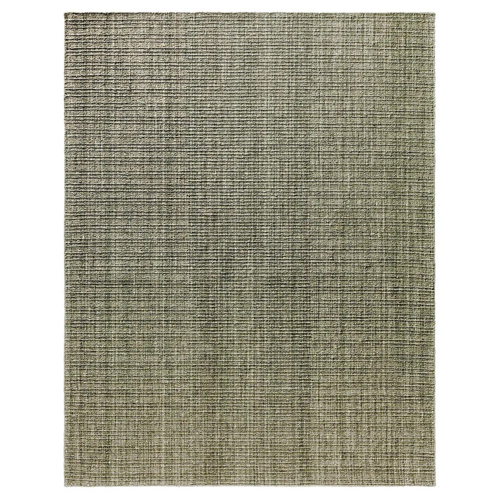 Novalie Modern Classic Green Wool Solid Rug - 10'x14'