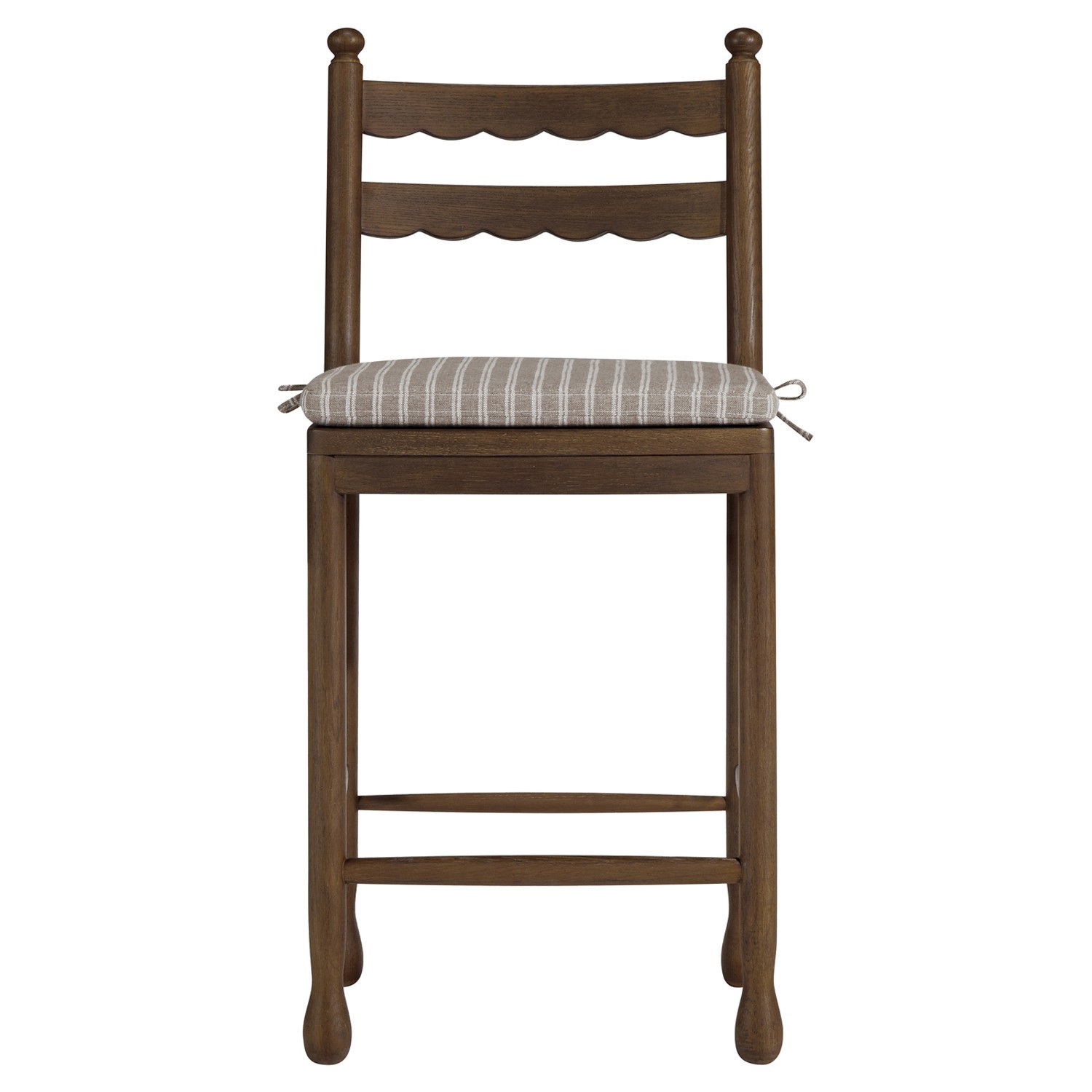 Declan Updated Traditional Dark Brown Oak Counter Stool
