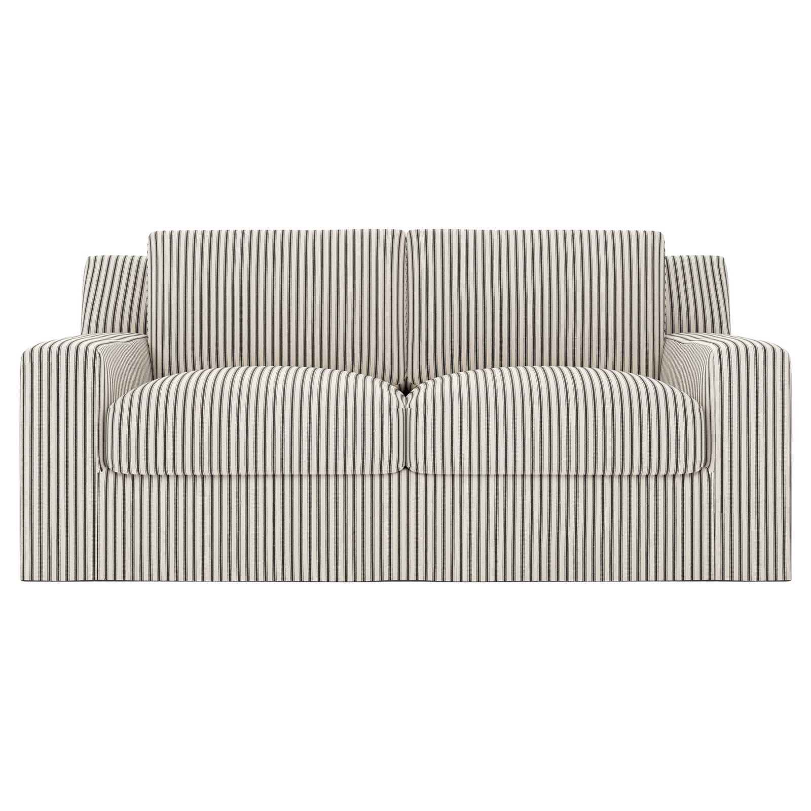 Henri Peppercorn Stripe Slipcovered Loveseat - 72"