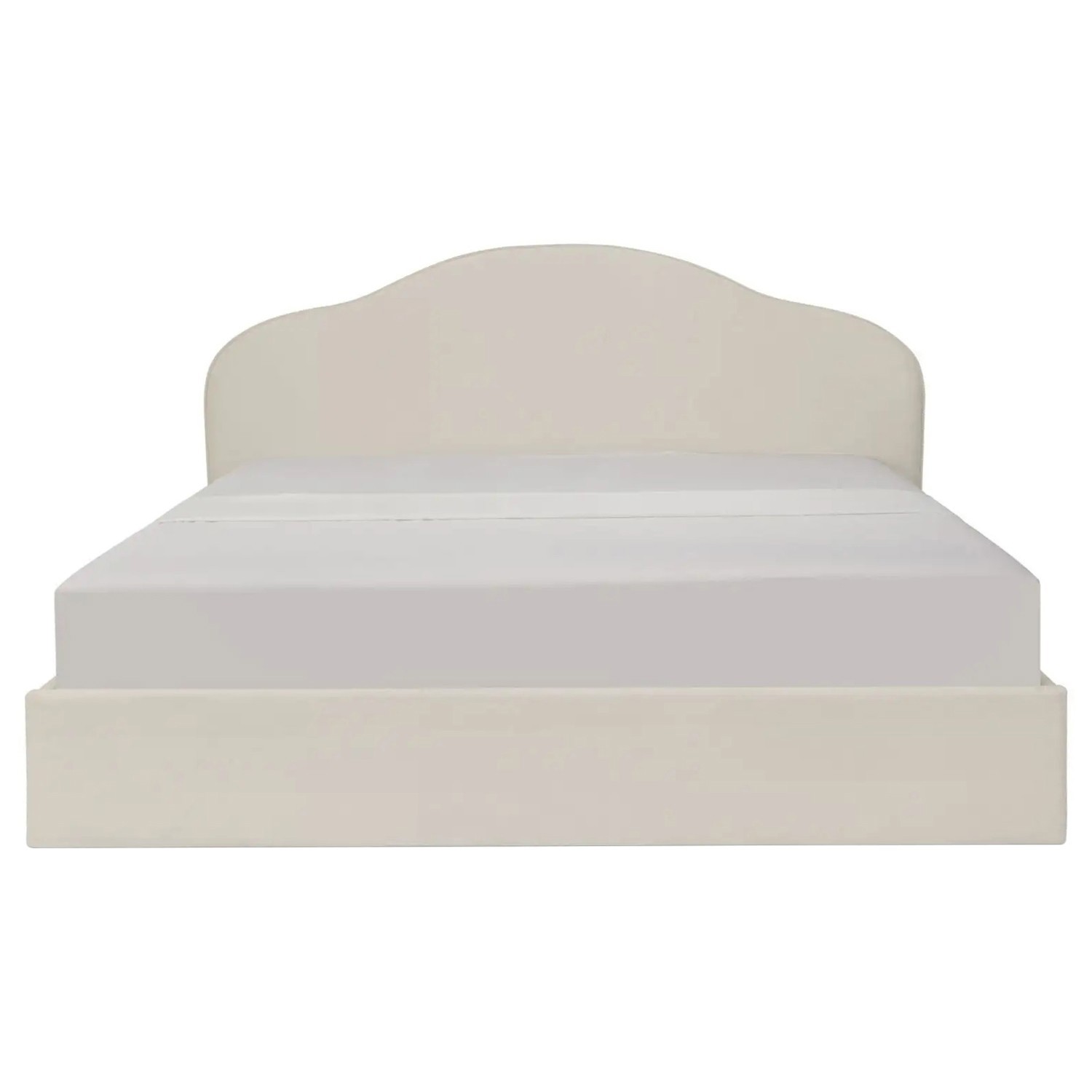 Vera Updated Traditional Cream Storage Bed - Queen