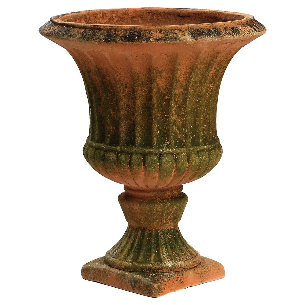 Elle French Country Aged Terracotta Urn Outdoor Planter